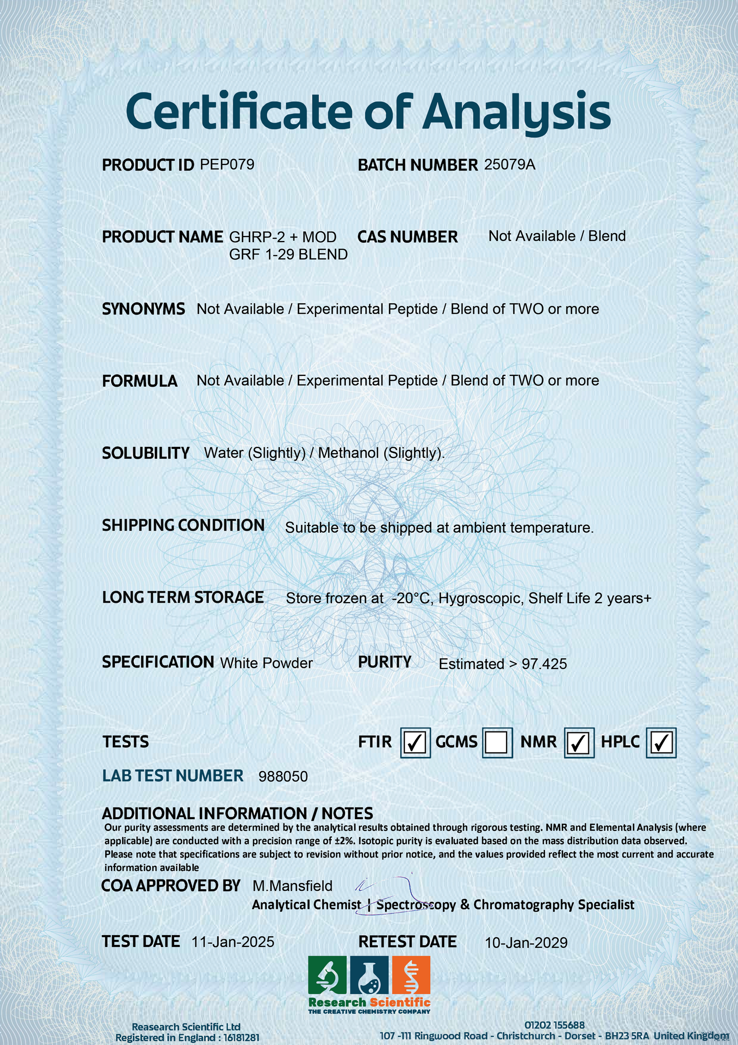 GHRP-2 + Mod Grf 1-29 Blend