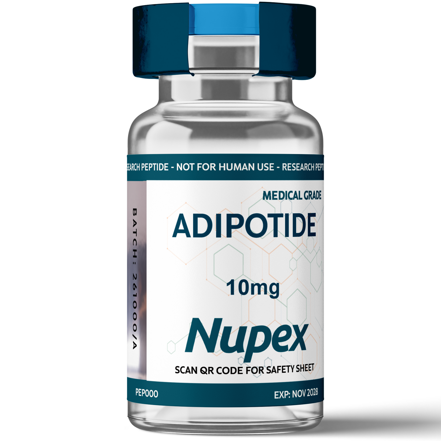 10mg Adipotide Peptide vial by Nupex for research purposes. Buy Adipotide UK.