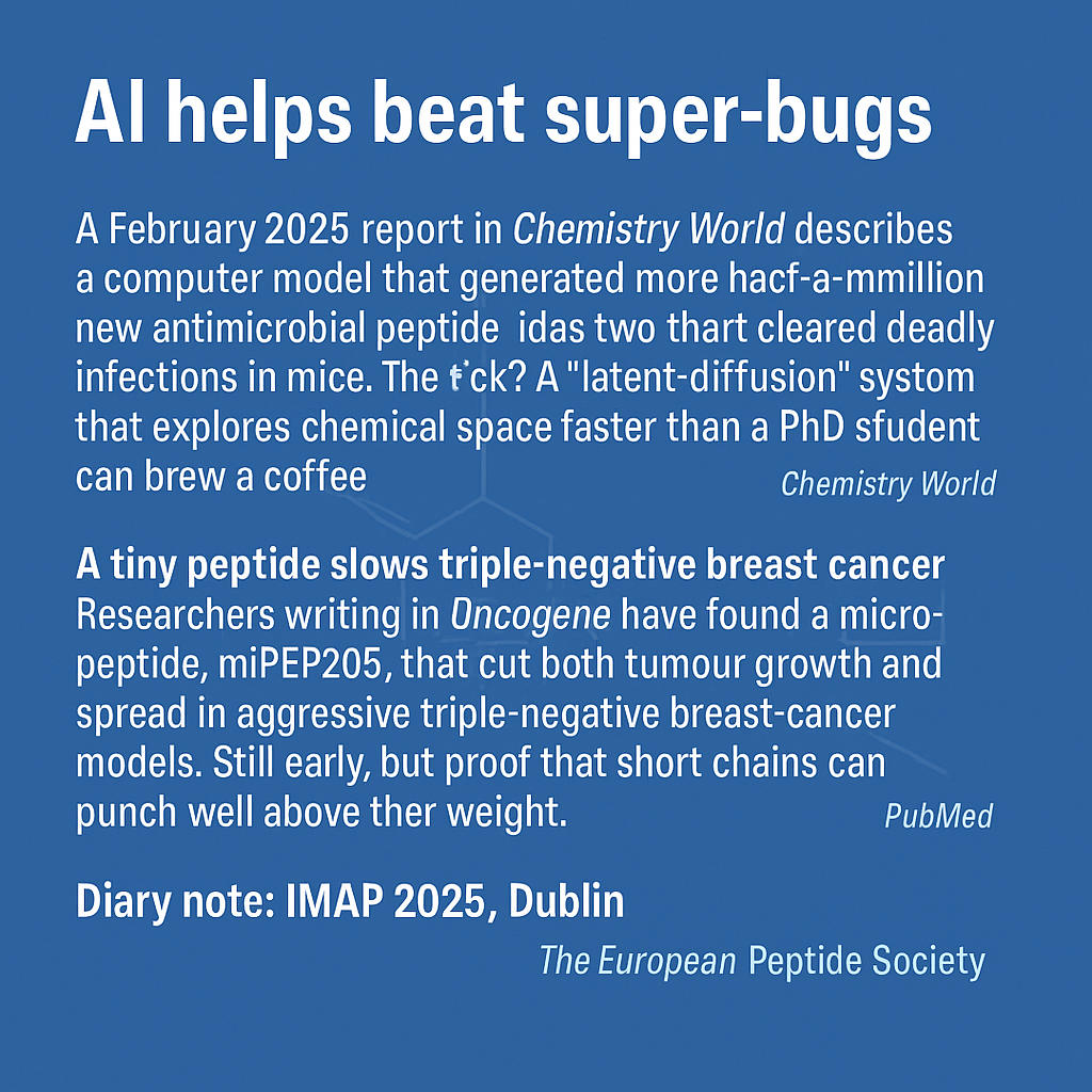AI and peptide discoveries in 2025 report on new antimicrobial models and cancer treatments
