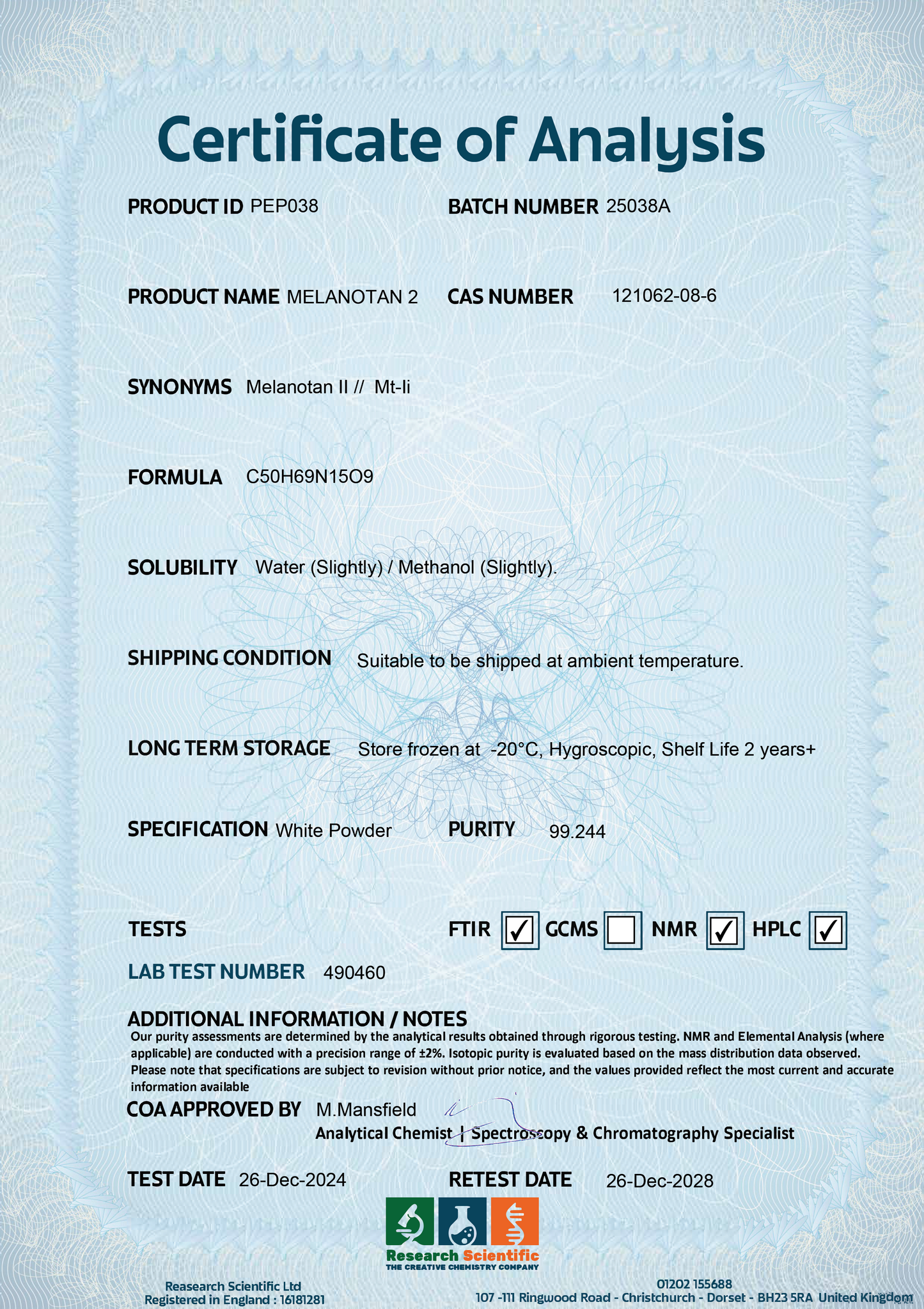 Melanotan 2 (MT-II)