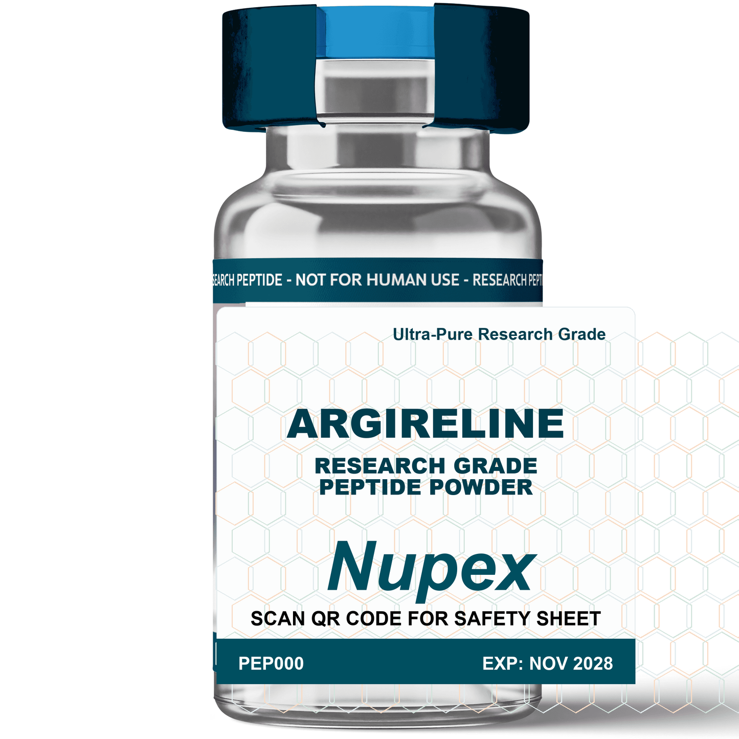 Nupex ARGIRELINE - RESEARCH GRADE PEPTIDE vial for laboratory research use only