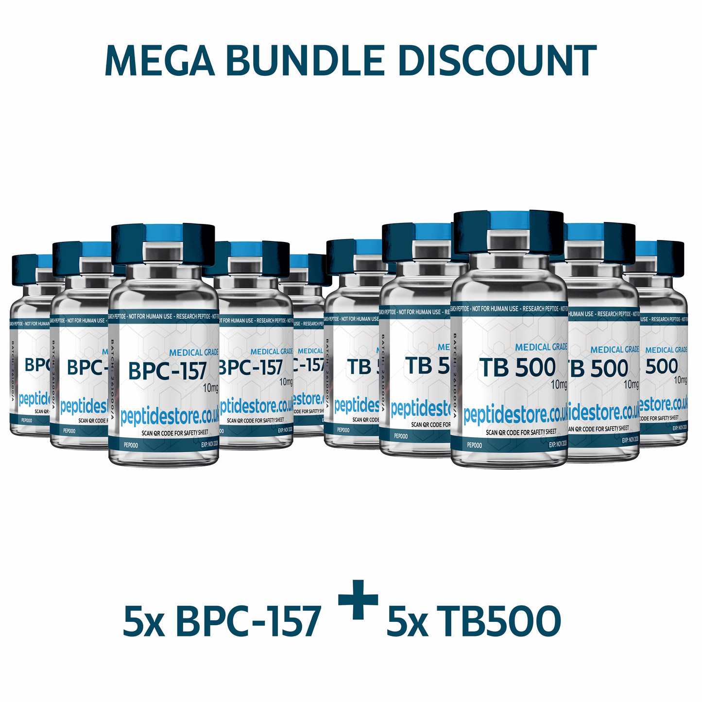 5X Bpc & 5X Tb500 Ultimate Peptide Bundle