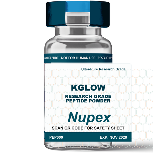 Nupex KGLOW - RESEARCH GRADE PEPTIDE vial for laboratory research use only
