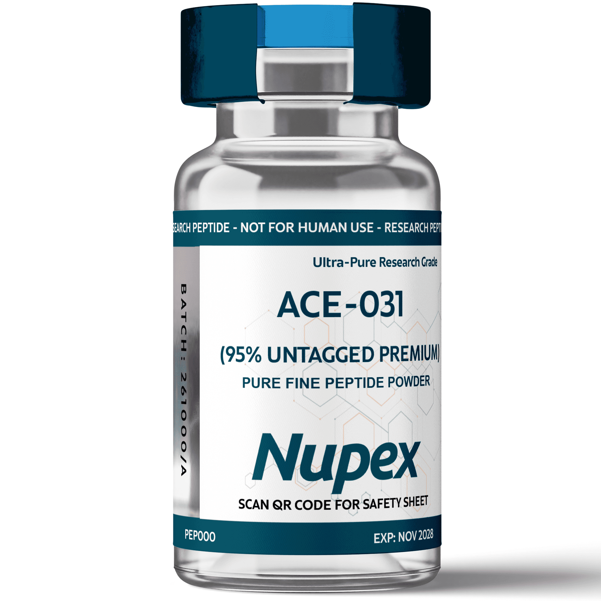 ACE-031 peptide powder from Nupex in a vial for research use, buy ACE-031 UK