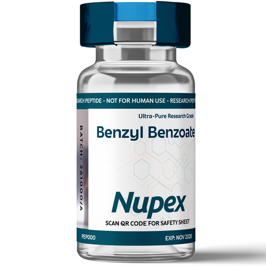 Nupex Benzyl Benzoate research peptide bottle for purchase, ideal to buy Benzyl Benzoate online
