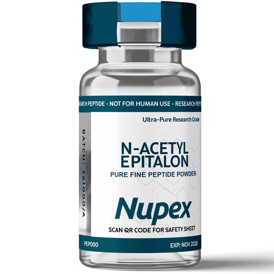 N-Acetyl Epitalon peptide powder by Research Scientific in a clear vial for research use, buy N-Acetyl Epitalon online