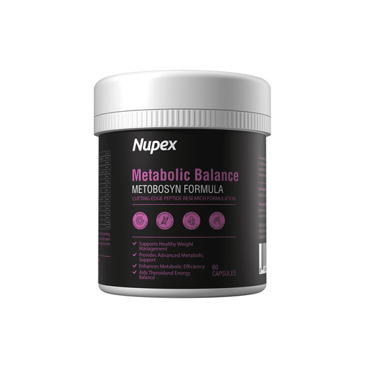 Nupex Metabolic Balance Peptide Capsules in a 60-count container for metabolic support and weight management