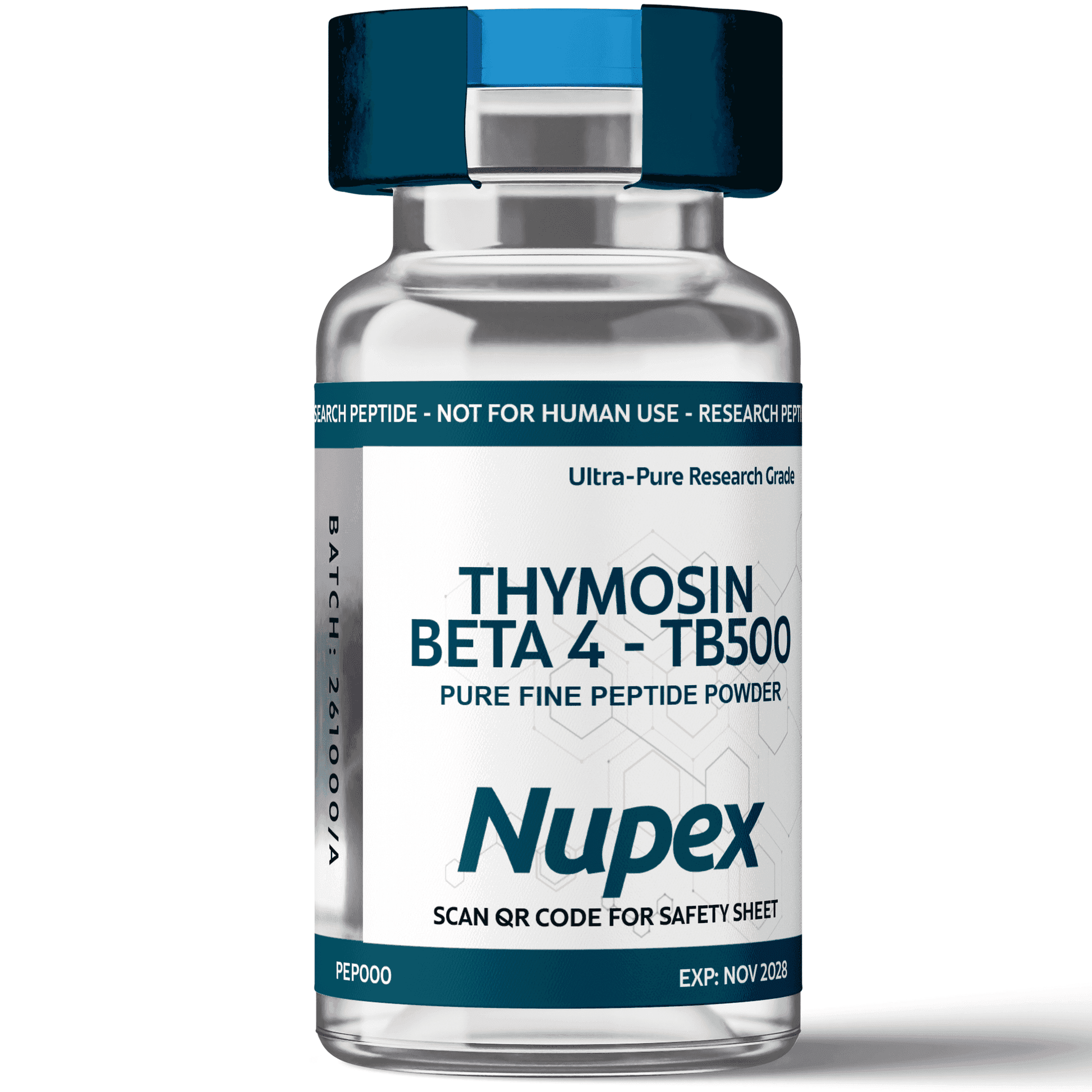 THYMOSIN BETA 4 TB500 - Research Grade Peptide vial for laboratory research use only