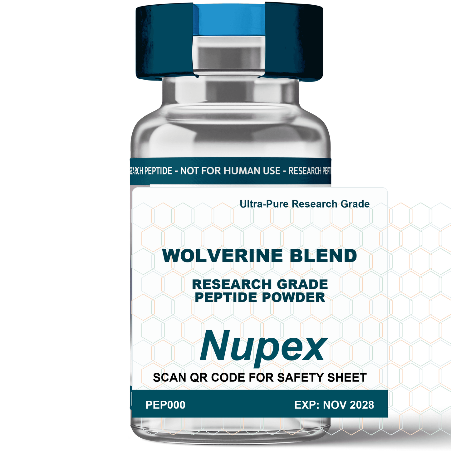 Nupex WOLVERINE BLEND - RESEARCH GRADE PEPTIDE vial for laboratory research use only