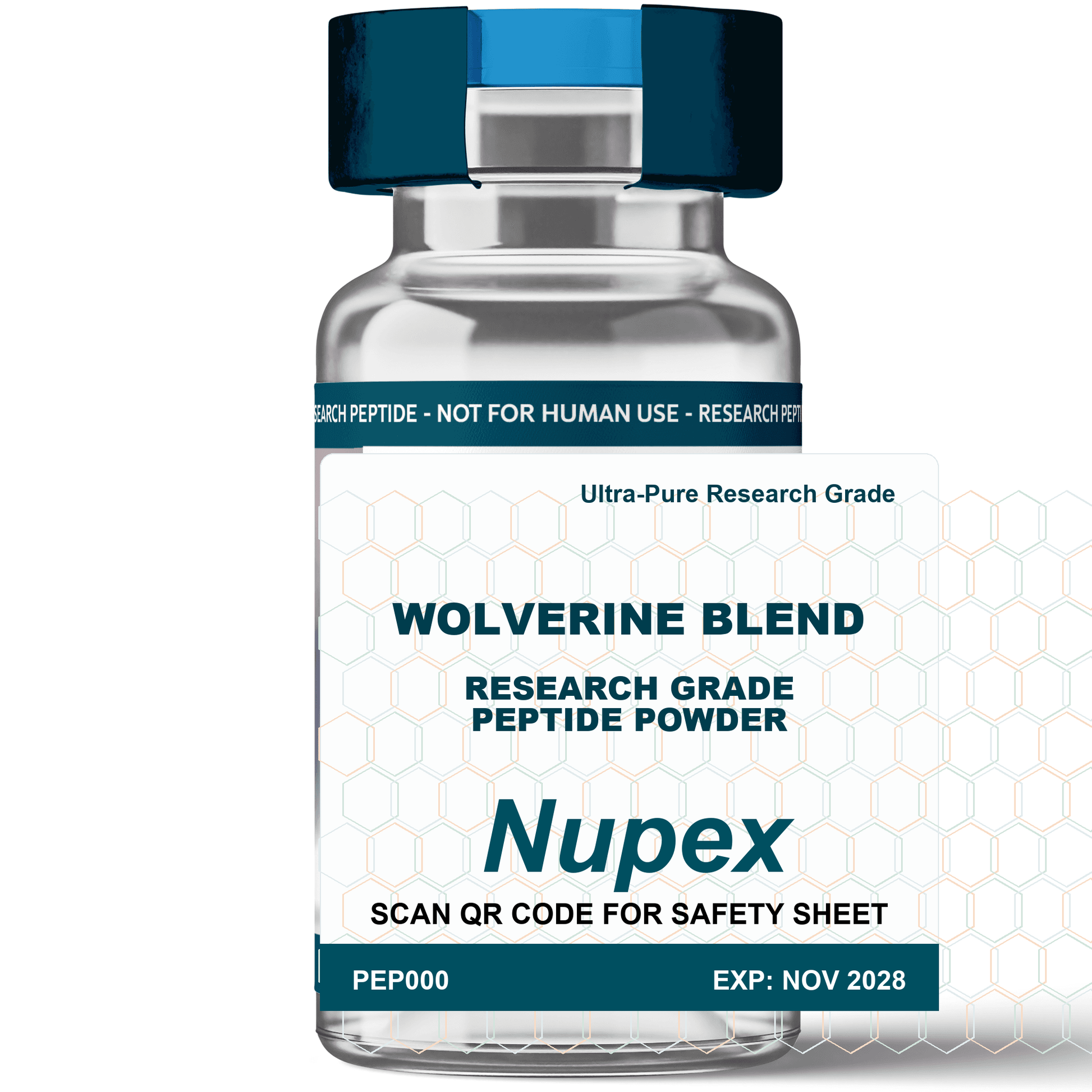 Nupex WOLVERINE BLEND - RESEARCH GRADE PEPTIDE vial for laboratory research use only